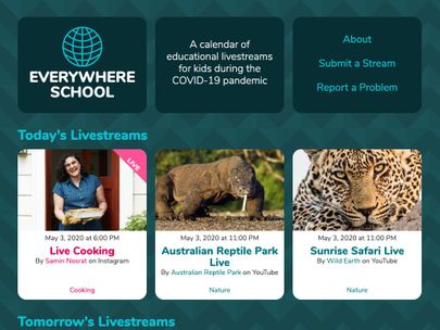 Screenshot of https://everywhereschool.live/